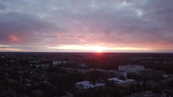 Sunset City Tartu — Stock video