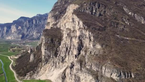 Aerial View Some Alps Mountains Landscape Forward Camera Smooth Pan — Video Stock