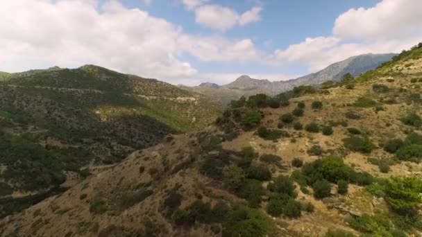 Drone Footage Mountain Ranges Forest Horizon — Stock video
