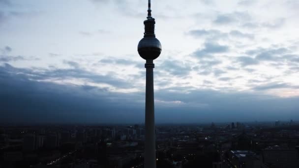 Dawn Time Lapse Famous Fernsehturm Berlin Germany — Stock Video