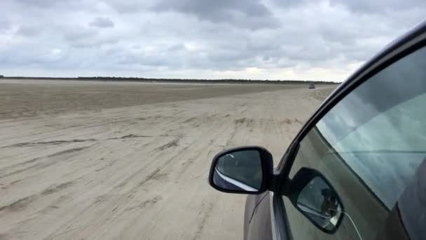 Driving Car High Speed Beach Beach Island Taken Denmark — Video Stock