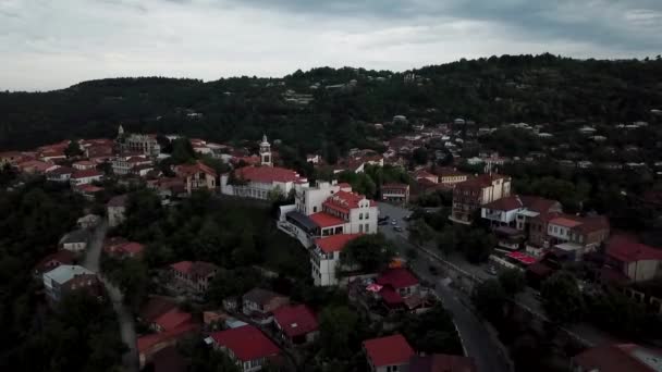 Drone Shot Love City Zooming Out — Stok video