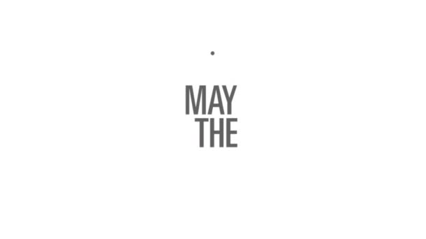May Force You Animated Text — стоковое видео