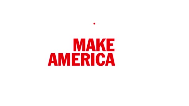 Make American Great Again Slogan Animated Text — стоковое видео