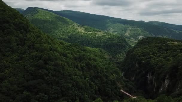 Green Mountains Drone Shot Georgia — Vídeo de stock
