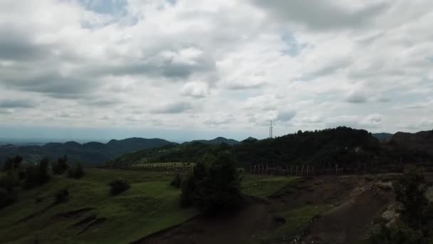 Green Mountains Drone Shot Georgia — 비디오