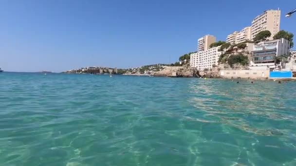Cala Major Malla Paradise Sea Water — стоковое видео