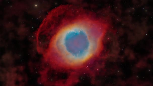 Deep Space Eye Nebula Colorful Movement Background — Vídeo de Stock