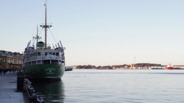 Hamnen Stavanger Fotografier — Stockvideo