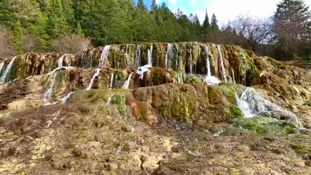 Multiple Streams Water Flowing Hill — 图库视频影像