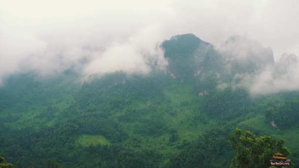 Real Time Lapse Lush Green Mountains Moving Clouds — 비디오