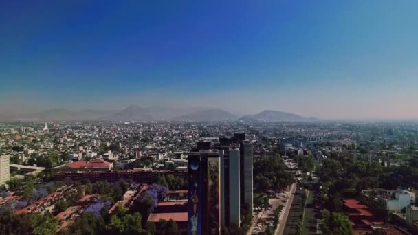 Aereal Shot Tlatelolco Buildings Mexico City — kuvapankkivideo