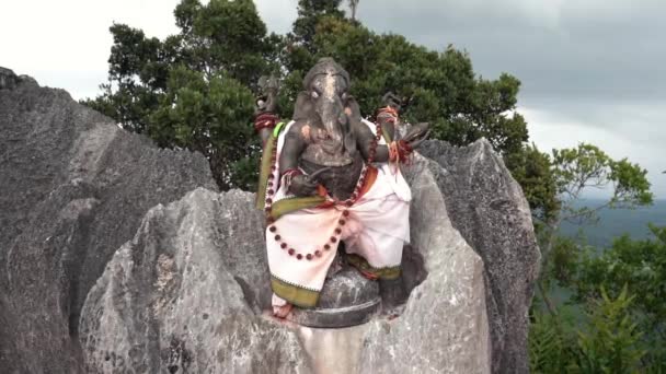 Ganesha Figure Buddhist Temple Thailand — Stock Video