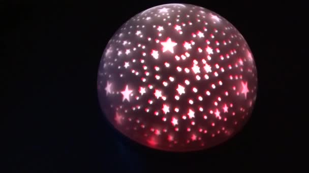 Rotating Night Lamp Projector Stars Moon — Wideo stockowe