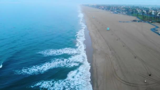 Beautiful Video Stunning Blue Coastline People Vacation Play Southern California — Vídeo de Stock