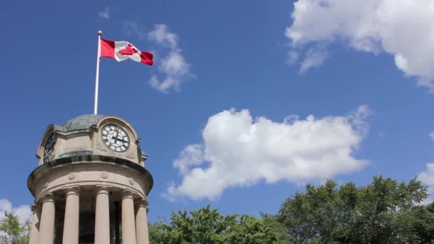 Kitchener Ontario Canada Scenic Clock Tower — Vídeos de Stock