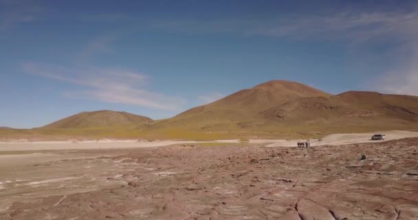 Красные Скалы Пьедрас Рохас Пустыне Атакама — стоковое видео