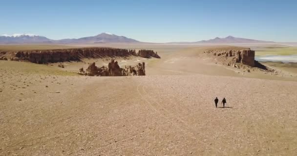 Aerial View Tara Cathedrals Atacama Desert — Video Stock