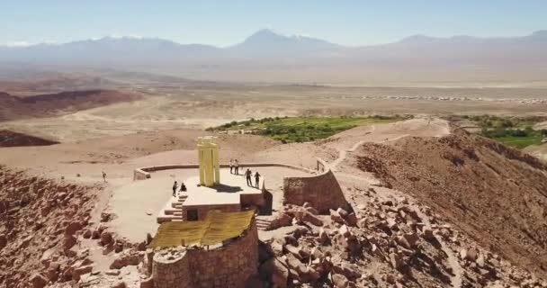 Archeologické Naleziště Pukara Quitor Poušti Atacama — Stock video