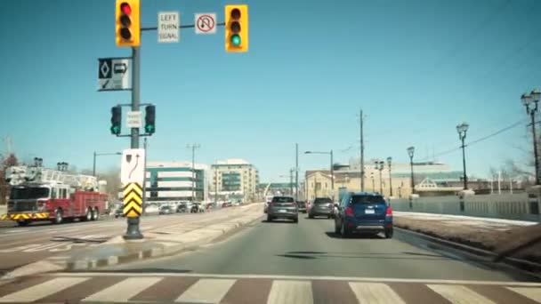 Driving City Street Day — Stockvideo