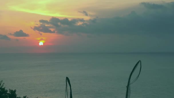 Hermosa Puesta Sol Playa — Vídeos de Stock