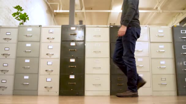 Filing Cabinets Open Office Space — Stockvideo