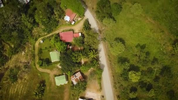 Drone Flying Beautiful Village Tropical Island — Stockvideo