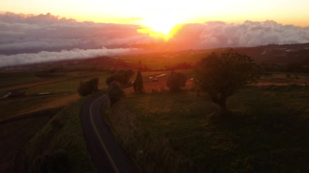 Beautiful Cinematic Sunset Tropical Countryside — стоковое видео