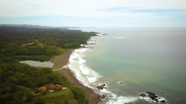 Beautiful Aerial View Tropical Island Shoreline — ストック動画