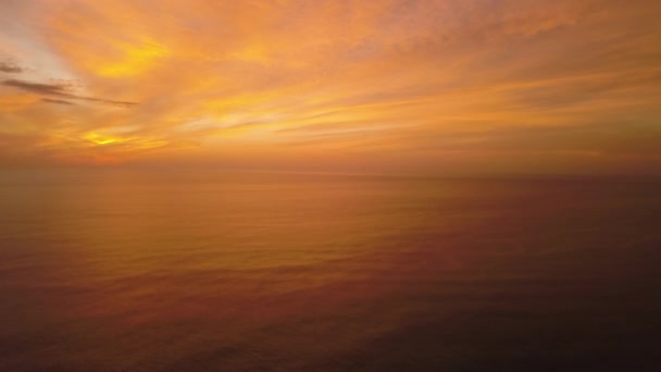 Incredible Aerial View Colourful Ocean Sunset — Vídeo de Stock