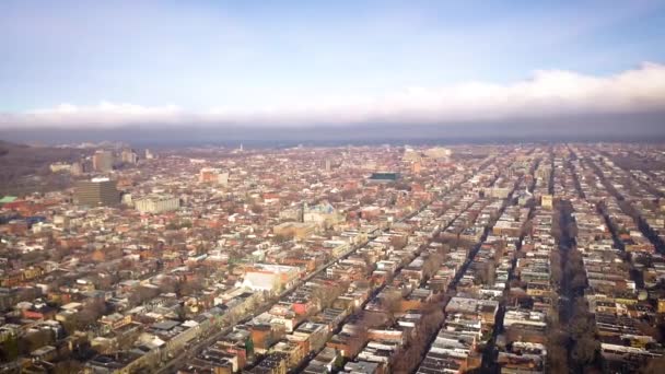 Drone Panning Massive Urban City — Stock video