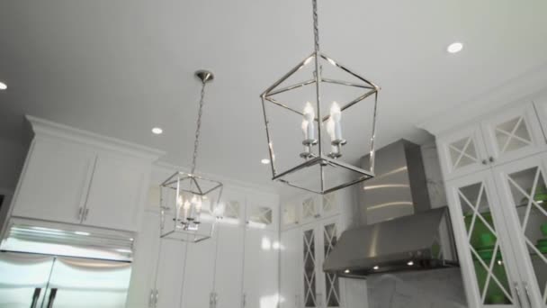 Modern Light Fixtures Beautifully Designed Kitchen — 图库视频影像