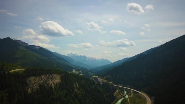 Beautiful Clouds Vast Rocky Mountain Range — Wideo stockowe