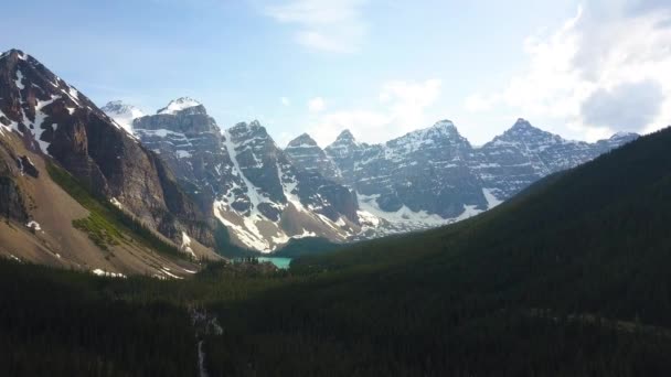 Beautiful Ice Covered Mountain Peaks Vast Wilderness — Vídeo de Stock