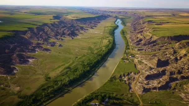 Stunning River Canyon Forests Sand Dunes — Vídeo de Stock