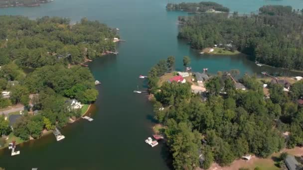 Aerial Footage Lake Murray South Carolina — 图库视频影像