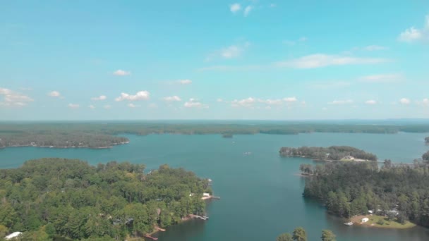 Aerial Footage Lake Murray South Carolina — Stockvideo