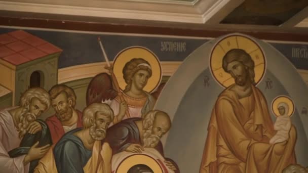 Beautiful Iconography Orthodox Church — Vídeo de Stock