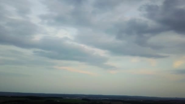 Dark Storm Clouds Prairie Grassland — Stock video
