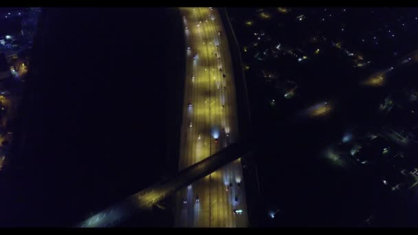 Cool Night Shot Traffic South Florida — Stockvideo