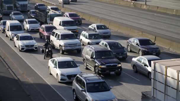 Cars Driving Seattle Traffic — Stockvideo