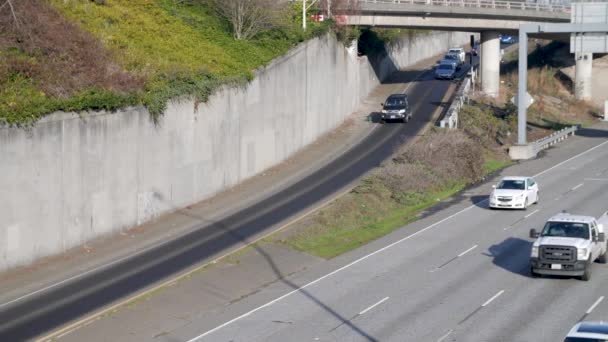 Cars Driving Seattle Traffic — Video Stock