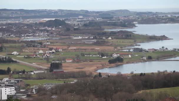 View Entire City Stavanger Seen Ullandhaug — Wideo stockowe