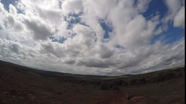 Όμορφο Timelapse Συννεφιασμένο Ουρανό Πάνω Από Addo Elephant Εθνικό Πάρκο — Αρχείο Βίντεο