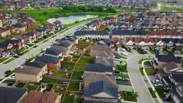 Aerial View Beautiful New Residential Community — Wideo stockowe