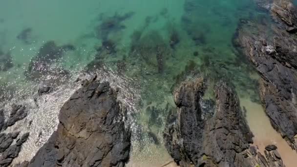 Drone Footage Beautiful Beach Clear Turquoise Water Koh Lantta Thailand — Wideo stockowe