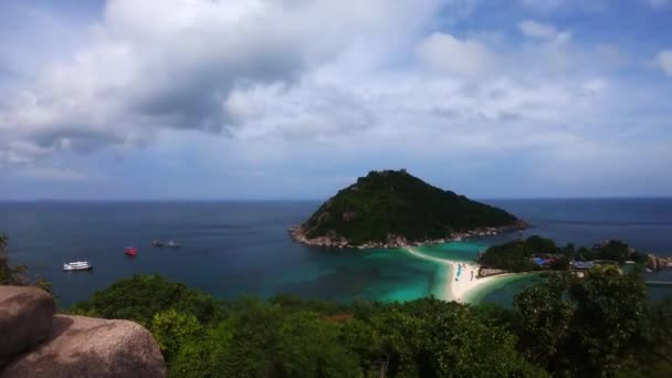 Left Right Panning Shot Koh Nang Yuan Island Thailand Asia — Vídeos de Stock