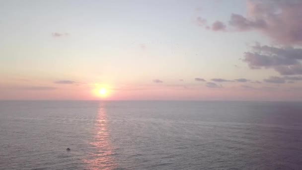 Beautiful Sunrise Placid Waters Mediterranean Sea Jaffa Israel — Stockvideo