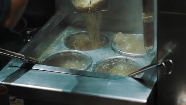 Cooking Ramen Noodles Slow Motion — Video Stock