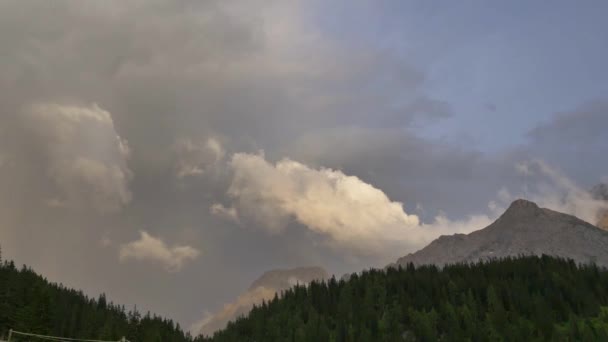 Time Lapse Clip Clouds Rolling Tyrolese Mountains Austria — Stock videók